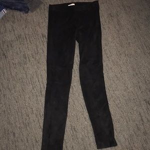 H & M black faux suede jeggings. New